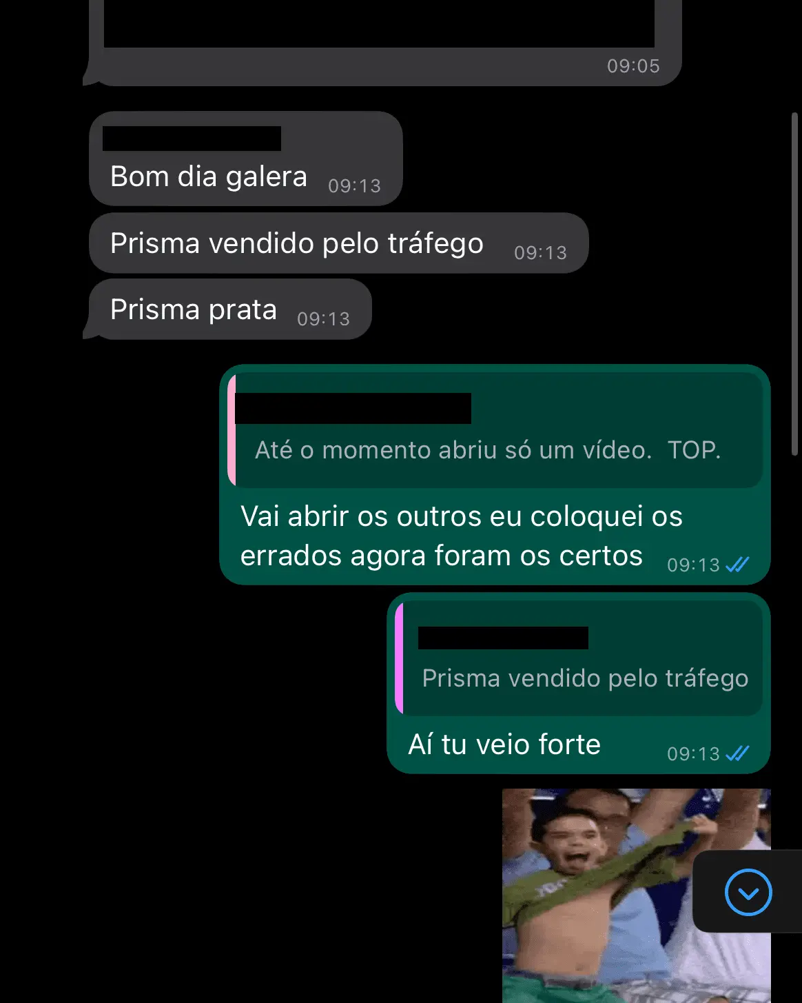 Conversa de WhatsApp com cliente